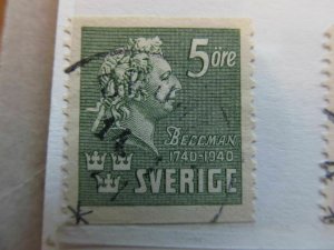 Sweden Sweden 1940 Sverige Sweden Bellman 5o Perf 121⁄2 Fine Green Used A13P41F15-