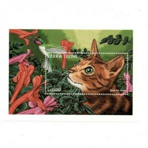 Sierra Leone 1997 - Egyptian Mau Cats - Souvenir Sheet - Scott 2040 - MNH