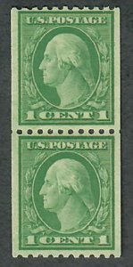 486 Washington MNH Coil pair