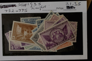 United States #752-775 1935 Singles MNH