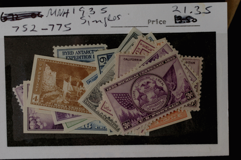 United States #752-775 1935 Singles MNH