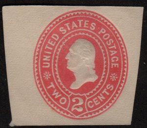 SC#U362 2¢ Washington Cut Square (1899) Unused