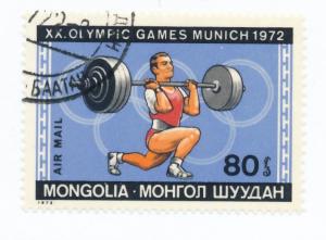 Mongolia 1972 Scott C30 used - 80m, Munich Olympic games