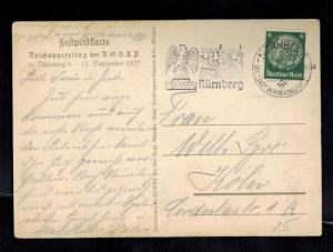 1937 Nuremburg Germany Picture Postcard Cover to koln