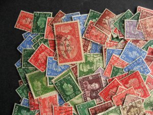 Great Britain 200 perfins mostly KEVIII, KGVI era mixture(duplicates,mixed cond)