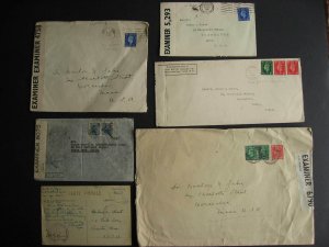 6 WWII censored covers all addressed to USA addresses, check them out! 