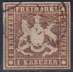 Wurttemberg #13 F-VF Used CV $100.00 (Z7133)