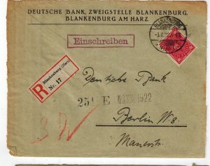 Germany cover Deutsche Bank 1922 181 (181a)