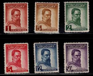 Uruguay Scott 512-517 MNH** Juan Manuel Blanes, Artist set