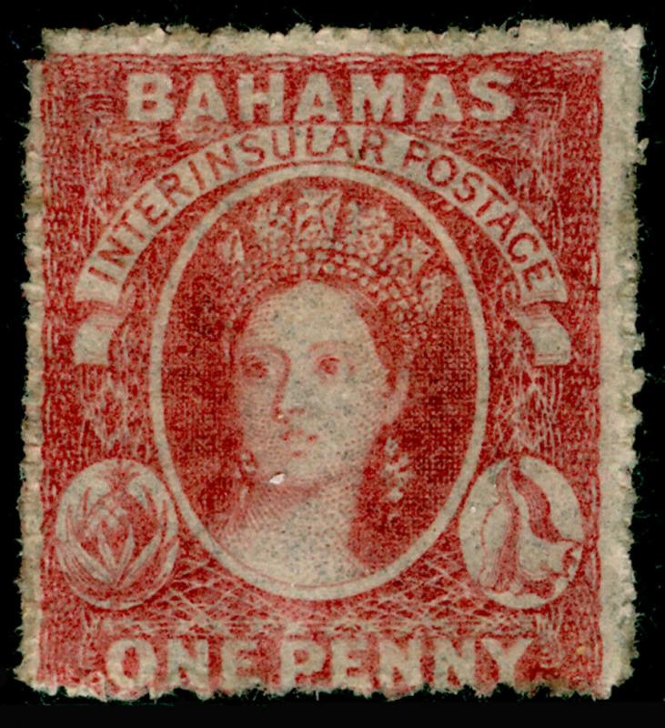 BAHAMAS SG4, 1d Lake, M MINT, Rough Perf 14-16. Cat £650.