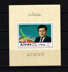 Ajman BL#124A (1969 Edward Kennedy sheet) CV €5,50