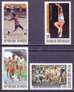 Niger. 1980. 695-98. Moscow Summer Olympic Games. MNH.