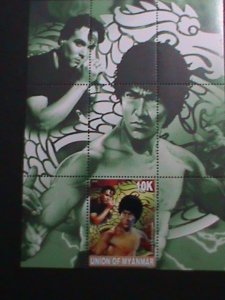​UNION OF MYANMAR 2000 KUNG FU MASTER BRUCE LEE-MNH S/S  WE SHIP TO WORLD WIDE