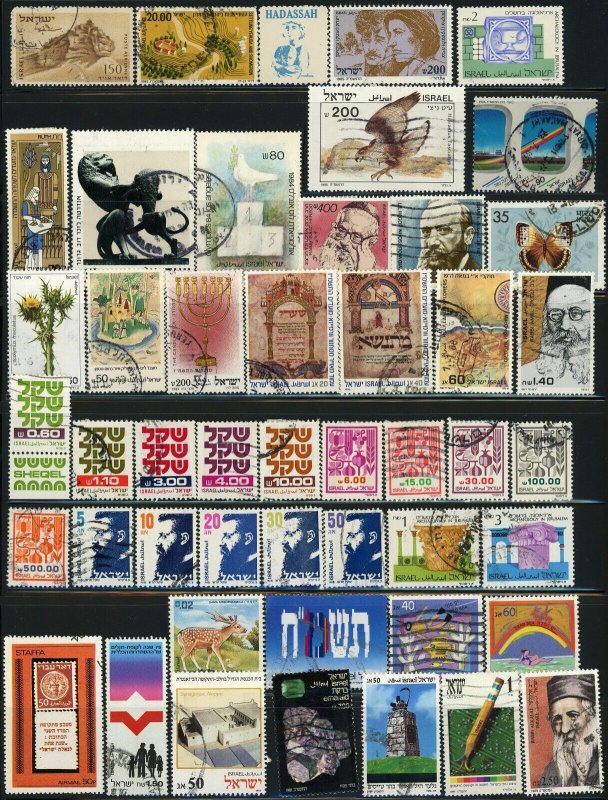 180 Israel Postage Middle East Stamp Collection 1981-2002 Used