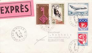 France 1970 Special Delivery Cover Franked with Europa Issues to Germany. VF