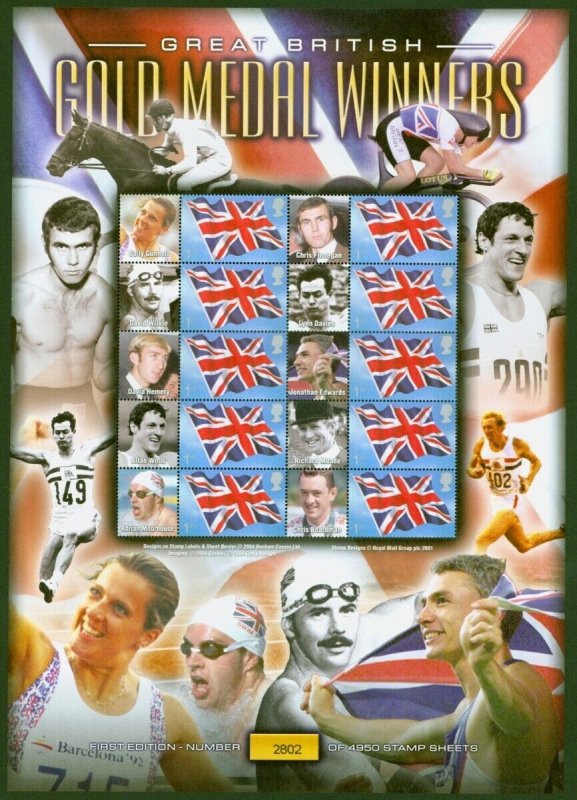 GB Smiler Sheet 2004 Gold Medal Winners 1st Ltd Edition