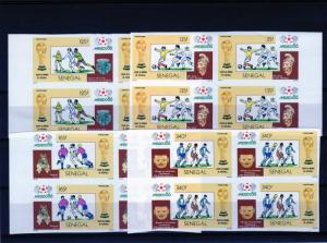 Senegal 1986 Sc# 683/686 Foootball World Cup Mexico Block of 4 Imperforated