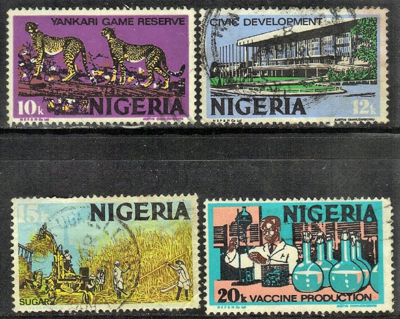 NIGERIA SC# 297+298+299+301 **USED** 1973-74      SEE SCAN