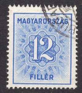 Hungary  #J135  used 1934  postage due   12f