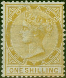 Tobago 1880 1s Yellow-Ochre SG12 Good & Fresh MM