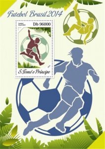 St Thomas - 2014 Football Brazil 2014 - Souvenir Sheet - ST14209b