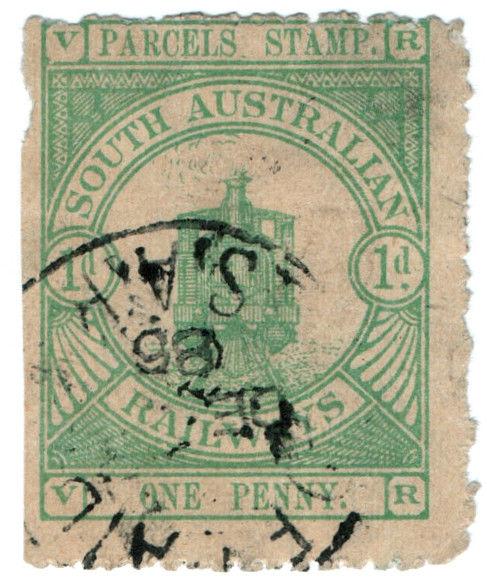(I.B) Australia - South Australia Railways : Parcels Stamp 1d