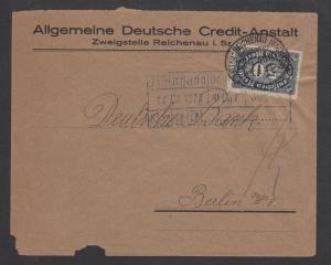 Germany Sc 198 used on 1923 BAHNPOST covers, 2 different, additional markings