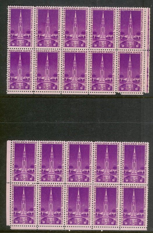 UNITED STATES (198) Blocks/Plate Blocks/Strips Stamps ALL Never Hinged FV=$67+