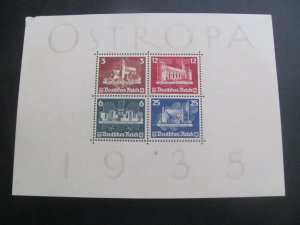 Germany 1935 MNH SC B68 SOUVENIR SHEET CORNER DAMAGE OTHERWISE  XF 1100 (203)