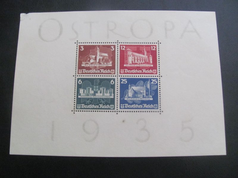 Germany 1935 MNH SC B68 SOUVENIR SHEET CORNER DAMAGE OTHERWISE  XF 1100 (203)