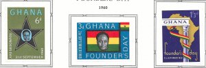 Ghana 86-88: Kwame Nkrumah (1909-1972), Map, MH, F-VF