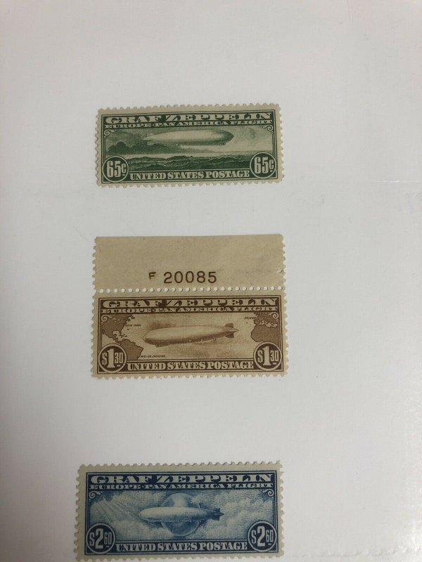 C13-15 Graf Zepplin Set Very-fine Mint Unused OG Hinged