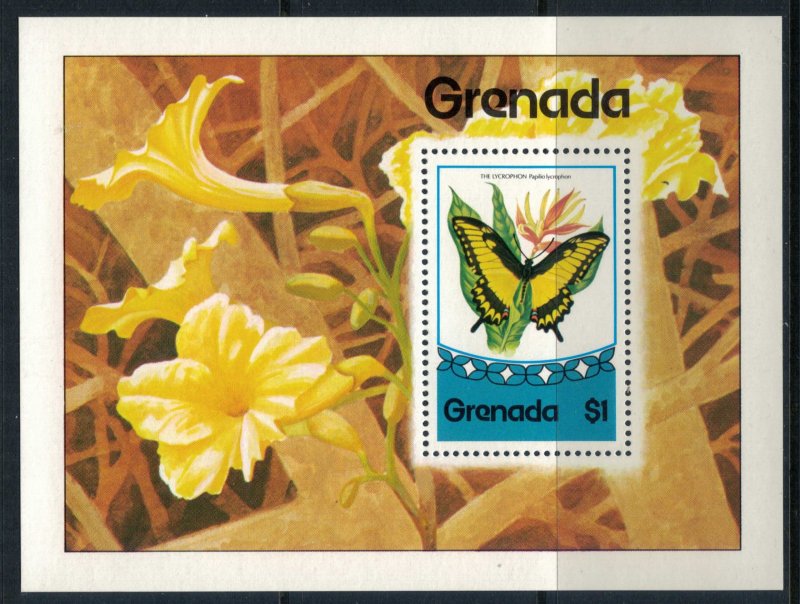 Grenada #667  CV $3.00 Butterfly Souvenir sheet