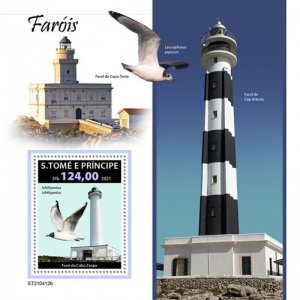 St Thomas - 2021 Lighthouses & Birds - Stamp Souvenir Sheet - ST210412b