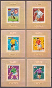  1970 Ajman 525/Bb-530/Bb Lux 1970 FIFA World Cup in Mexico 25,00 €