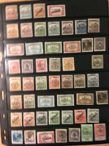 Collection of Hungary occupation stamps