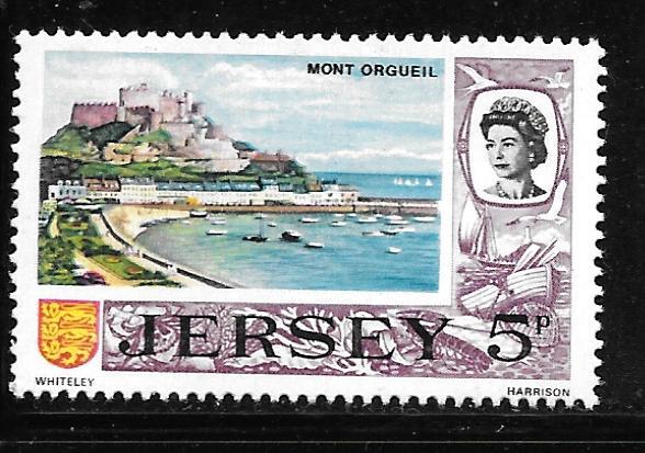 Jersey 42: 5p Mont Orgueil Castle by day, MH, VF