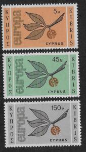 CYPRUS SC# 262-64 FVF/MNH 1965