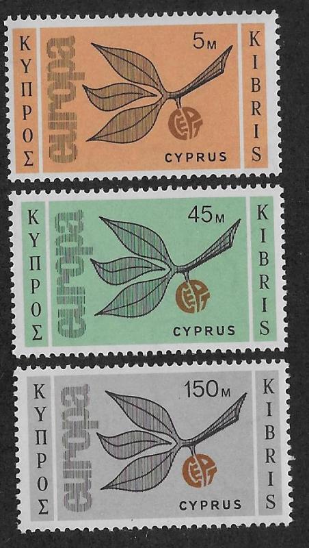 CYPRUS SC# 262-64 FVF/MNH 1965