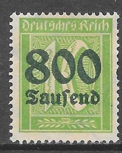 Germany 262: 800000m on 10pf Numeral, unused, NG, F-VF