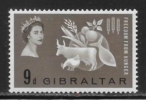 Gibraltar 161 1963 Freedom from Hunger LH