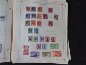 Luxemburg 1874-1966 Stamp Collection on Scott International Stamp Album pages