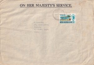1968: Honiara, British Solomon Islands to Vineland, NJ Offical OHMS (57759)