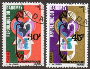 Dahomey  Scott  237-238  Used  