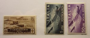 ITALY, Scott:  C68, C106, C114, MINT LIGHTLY HINGED, Lot29, Cat $3.75