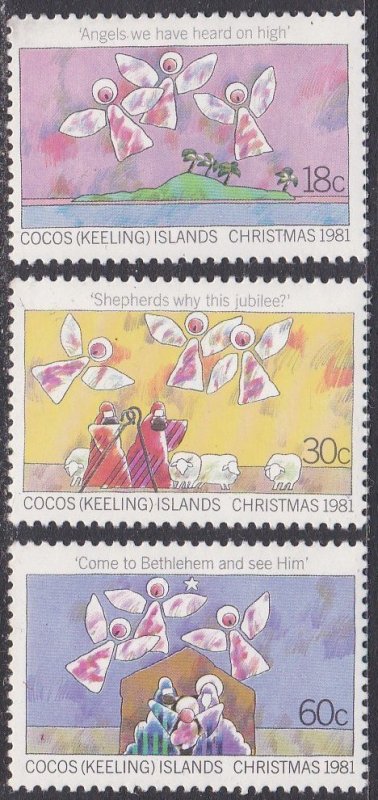 Cocos Islands Sc #75-77 MNH