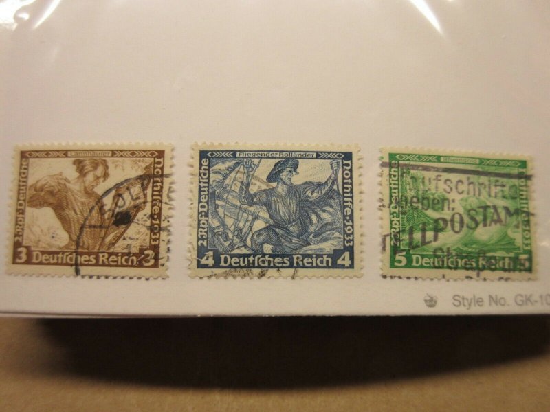 GERMANY Scott B49, B50 & B51 USED LotQ Cat $12.50