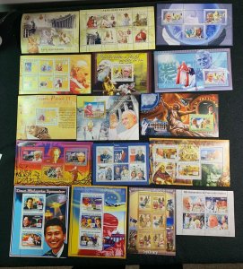 GUINEA - MNH lot of sixteen S/S - Pope John Paul & others - 2005-2010