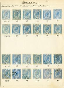 Italy Stamps Revenues 24x w/ Many Mint 1870's on Page