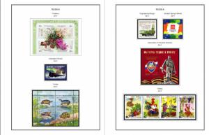 COLOR PRINTED RUSSIA 2017-2018 STAMP ALBUM PAGES (41 illustrated pages)